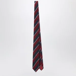 Cravatta a righe Lene Borgogna