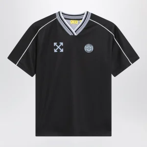 Maglia da calcio nera con patch logo