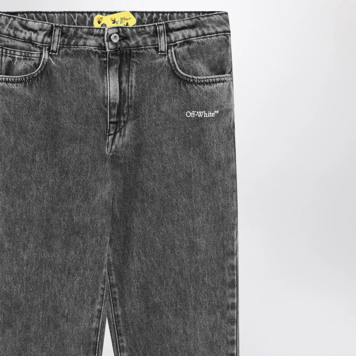 Jeans Diagonal in denim grigio – Image 4