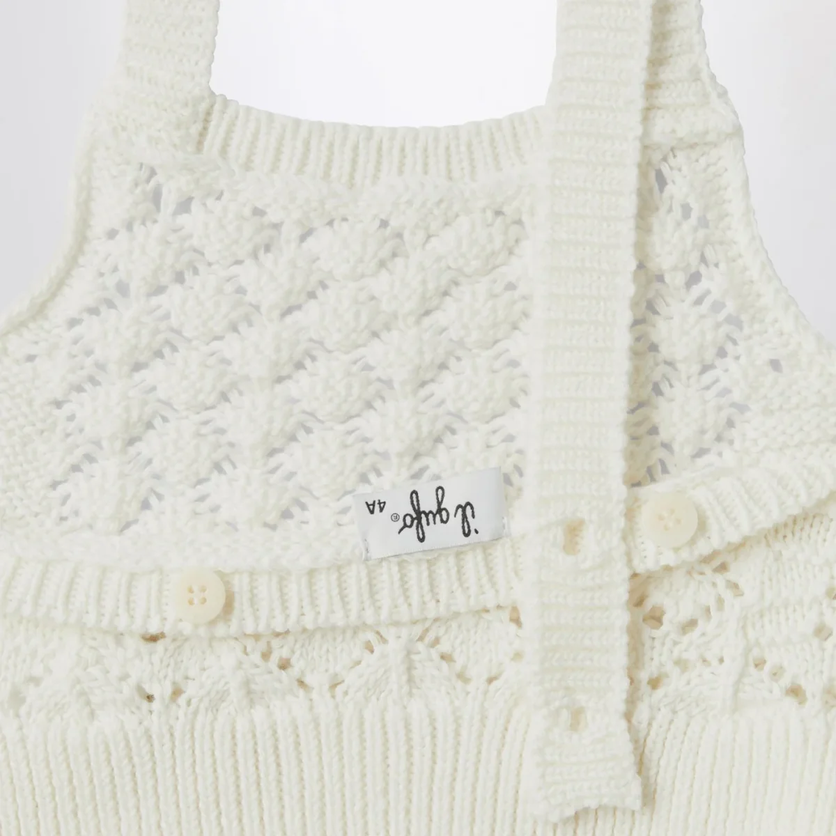 Top bianco latte in crochet – Image 4