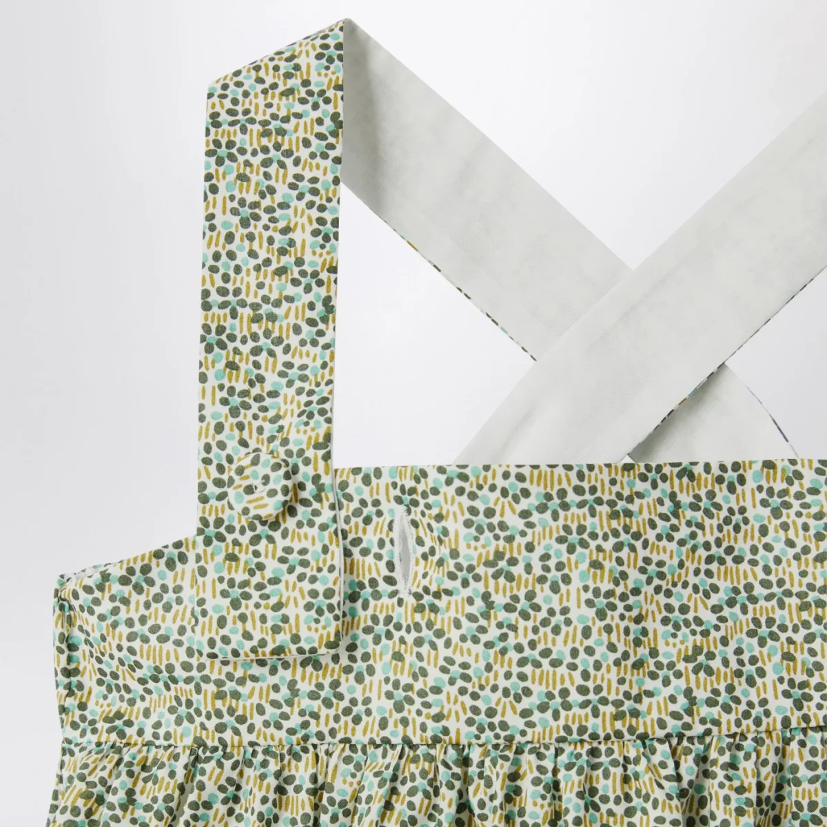 Top verde bosco in tessuto Liberty – Image 4