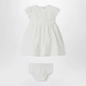 Abito con culotte bianco in popeline di viscosa