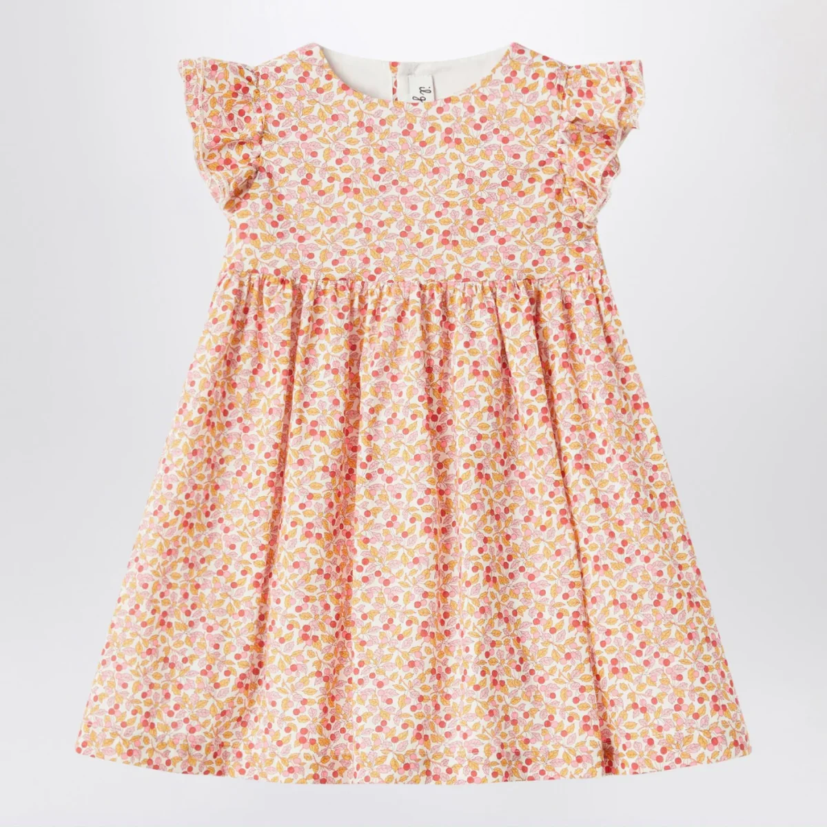 Abito con culotte albicocca in tessuto Liberty - Image 4