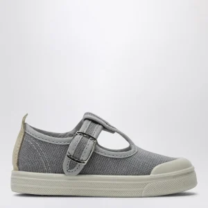 Sandalo grigio in canvas