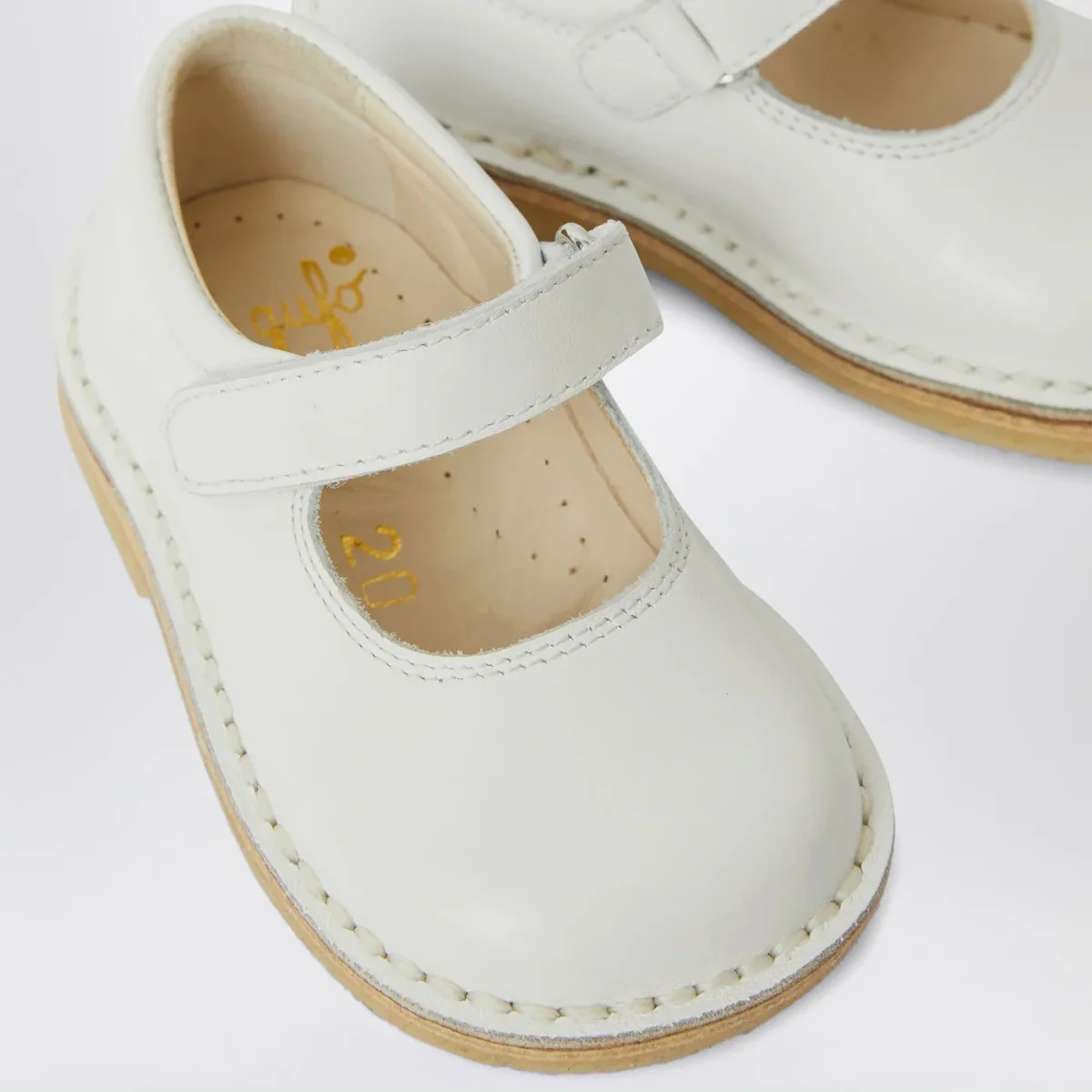 Sandalo bianco in pelle con cinturino - Image 4