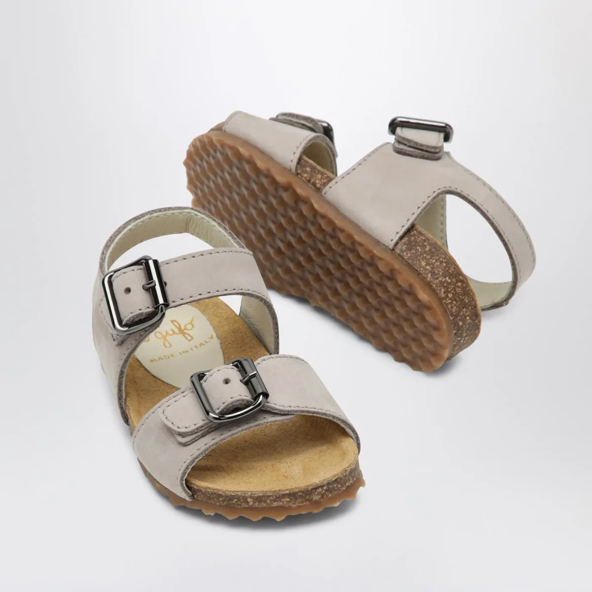 Sandalo grigio in nabuk con cinturino - Image 6