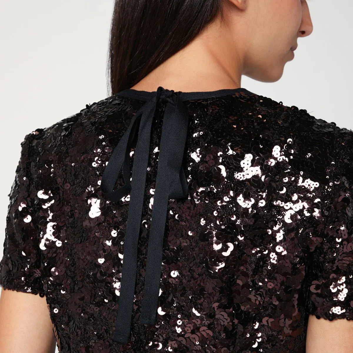 Top con paillettes color prugna – Image 5