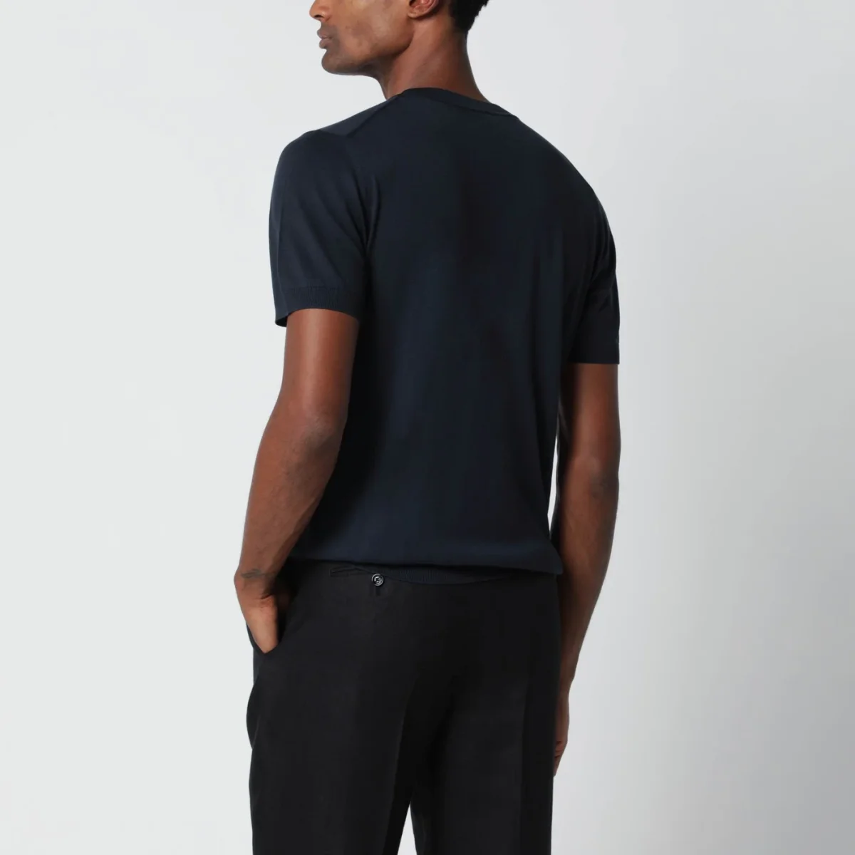 Maglia blu in misto lana - Image 4