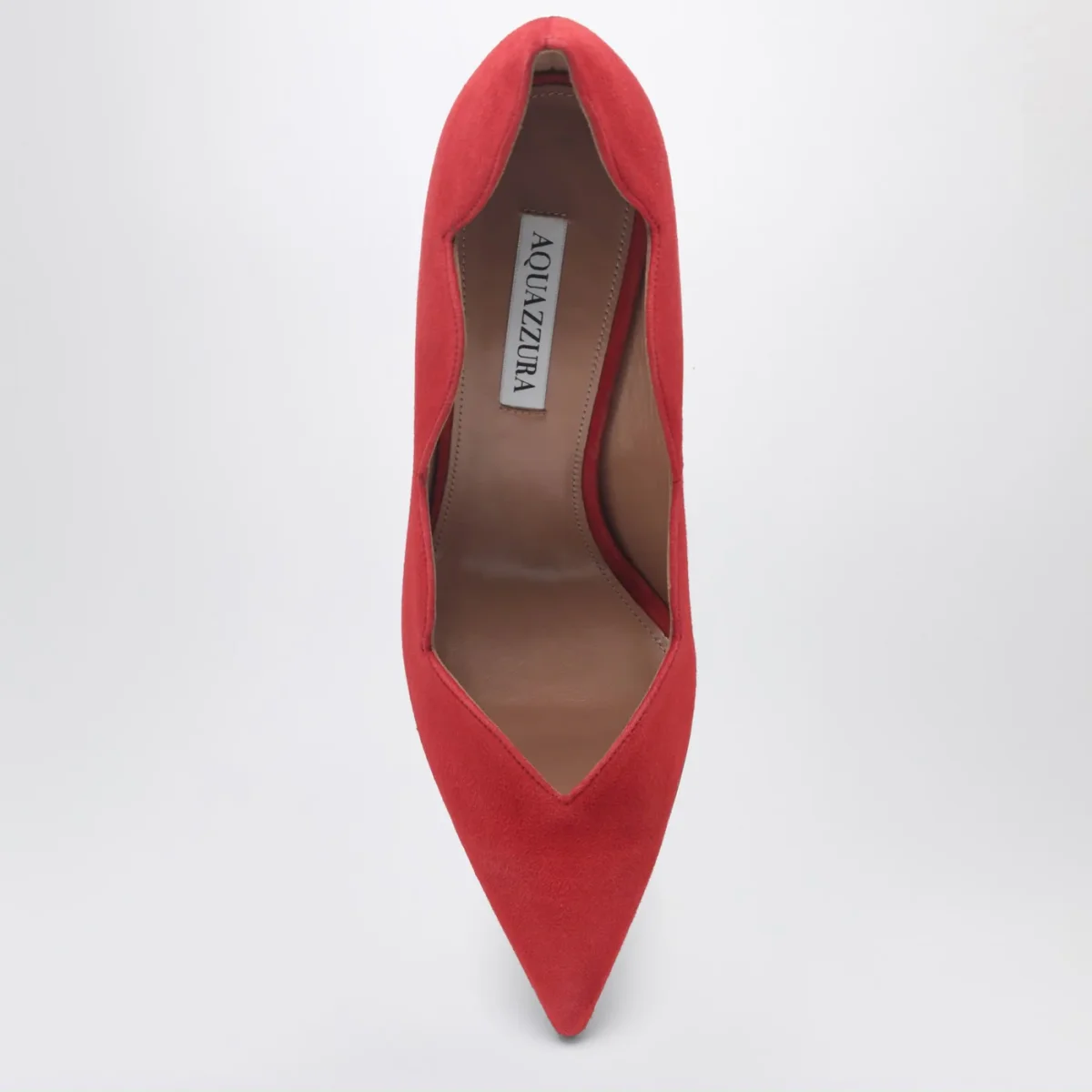 Décolleté rossa in pelle scamosciata – Image 4