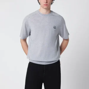 Maglia Fox Head grigia mélange in lana