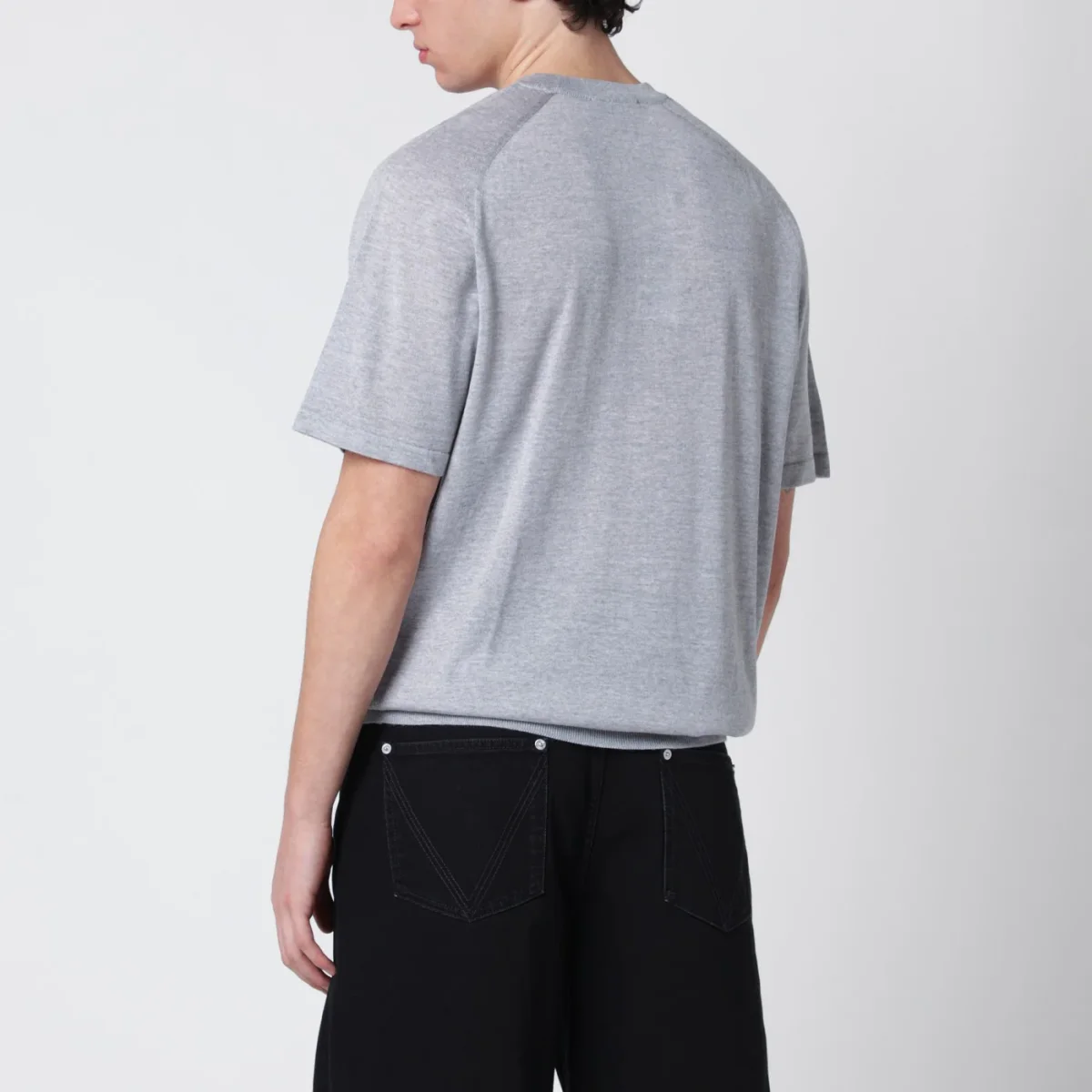 Maglia Fox Head grigia mélange in lana – Image 4