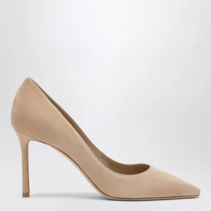 Décolleté Romy 85 beige chiaro in suede