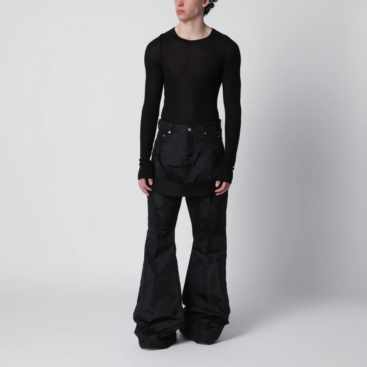 Jeans Megastrapped Bolans neri in tela di nylon - Image 3