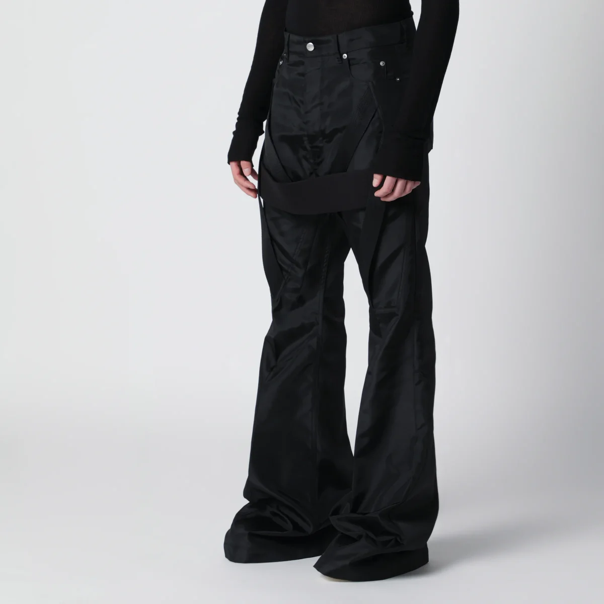 Jeans Megastrapped Bolans neri in tela di nylon - Image 4