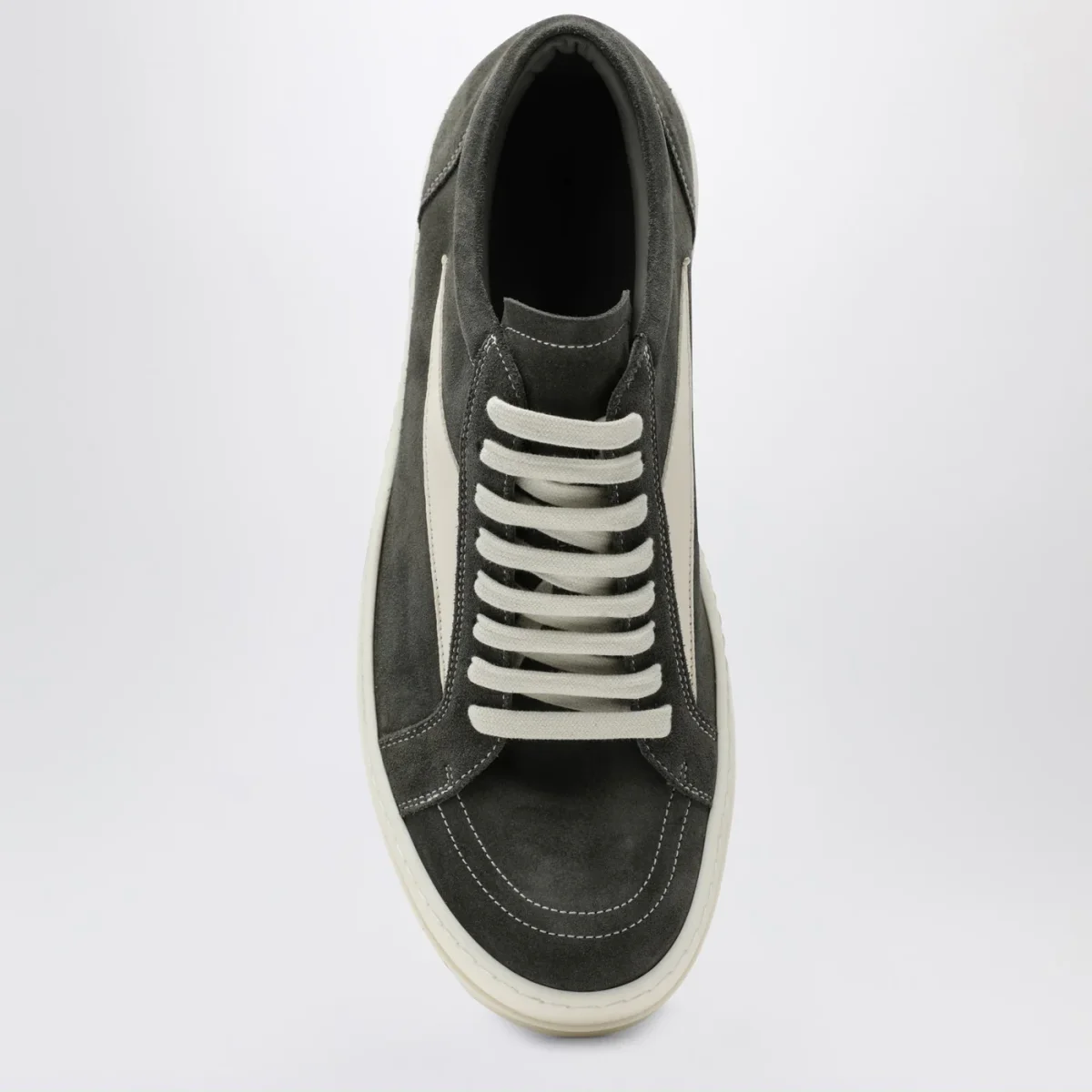 Sneaker Vintage euca/bianco latte in suede – Image 4