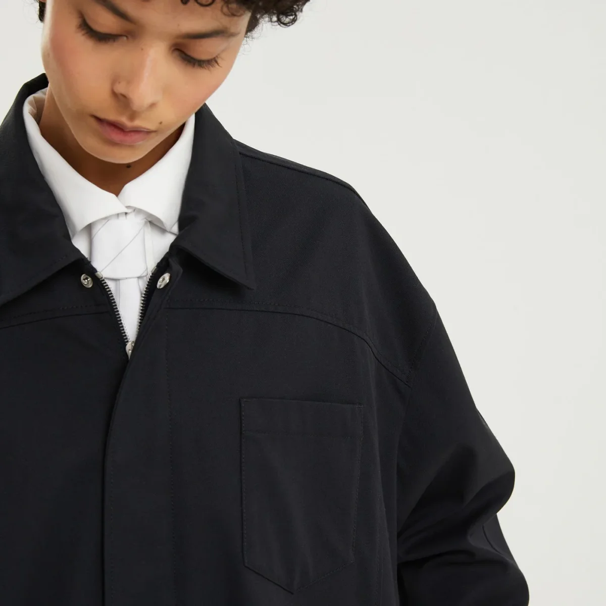 Trench corto blu scuro – Image 5