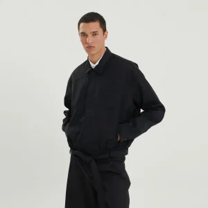 Trench corto blu scuro