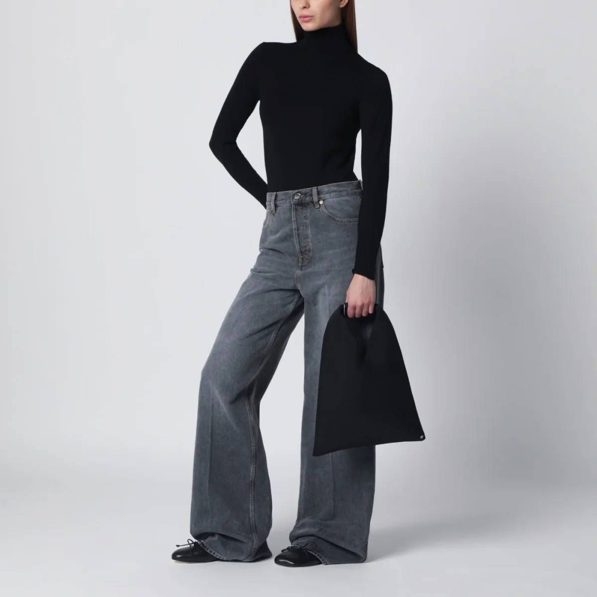 Japanese bag piccola nera in mesh – Image 3