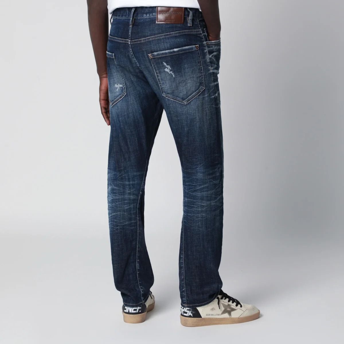 Jeans blu effetto slavato – Image 5