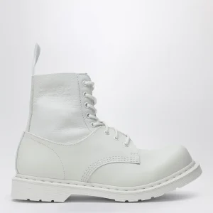 Stivale stringato bianco MM6 X Dr. Martens