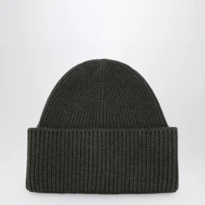 Cuffia in lana e cashmere militare