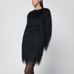 Abito con frange Tina nero