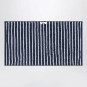 Telo bagno blu a righe 50x90