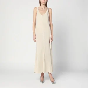 Abito avorio con spallino regolabile