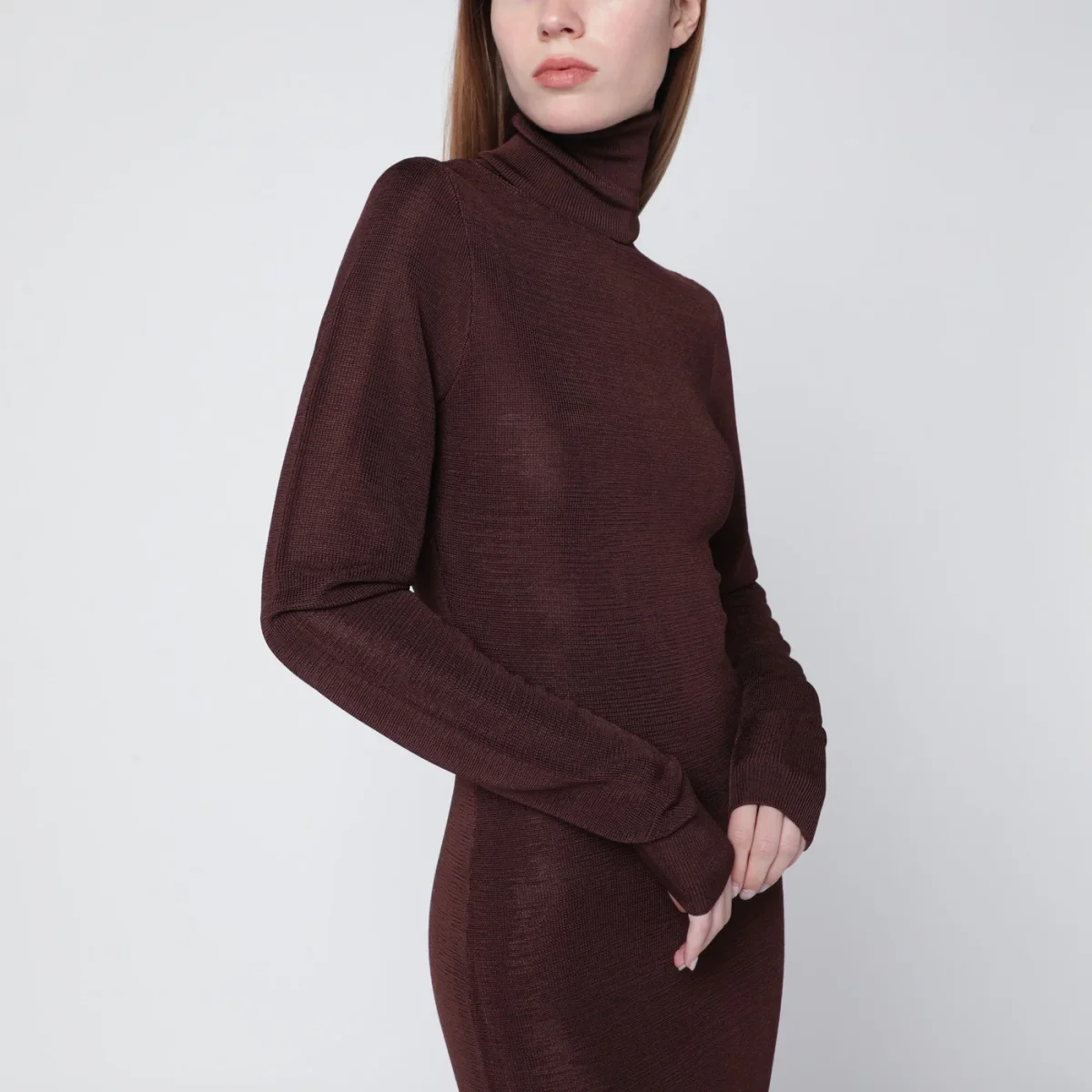 Abito dolcevita marrone – Image 4