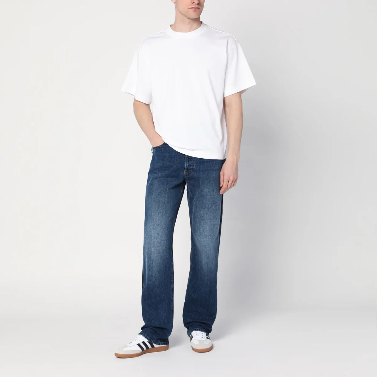 Jeans blu indaco effetto slavato – Image 3