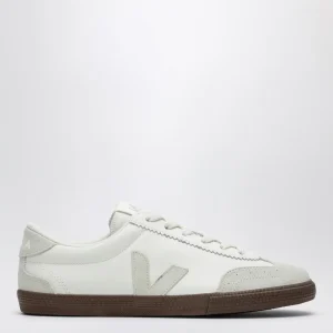 Sneaker Volley in pelle bianca e suede beige chiaro
