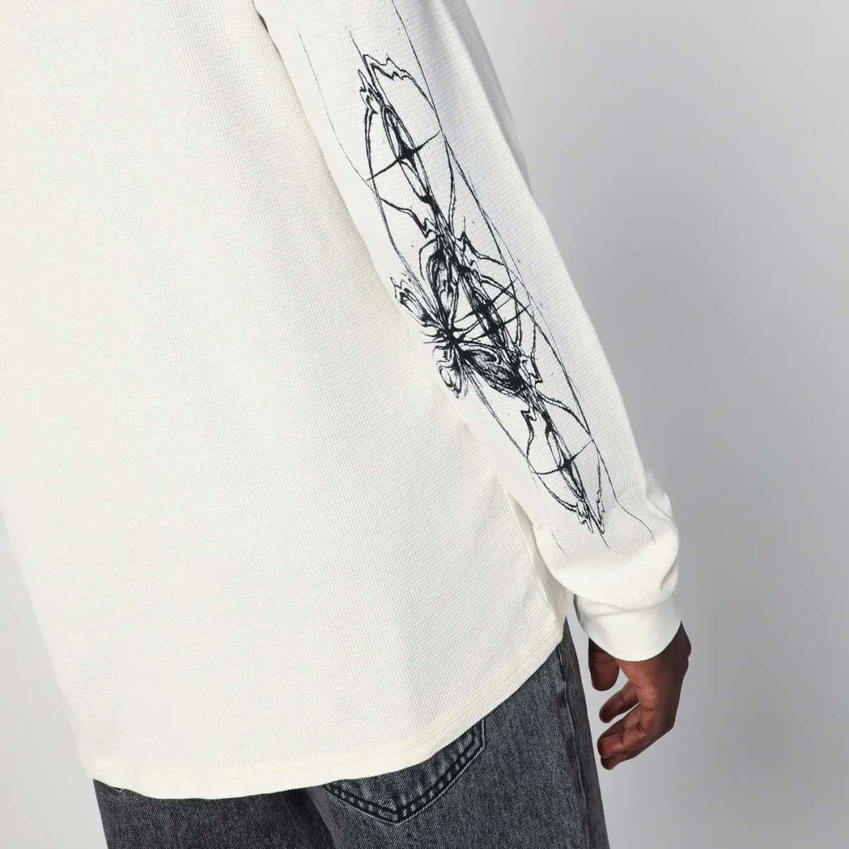 Maglia girocollo bianca in cotone – Image 5