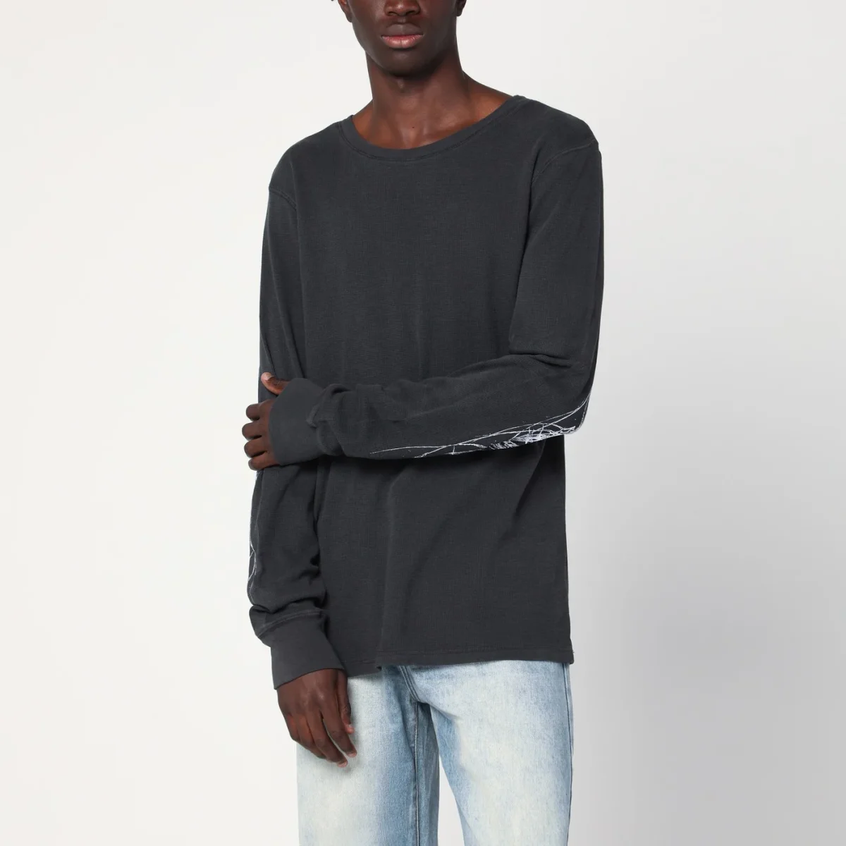 Maglia girocollo Vintage Black in cotone