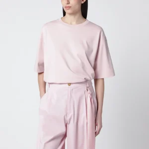 T-shirt Smith rosa in cotone