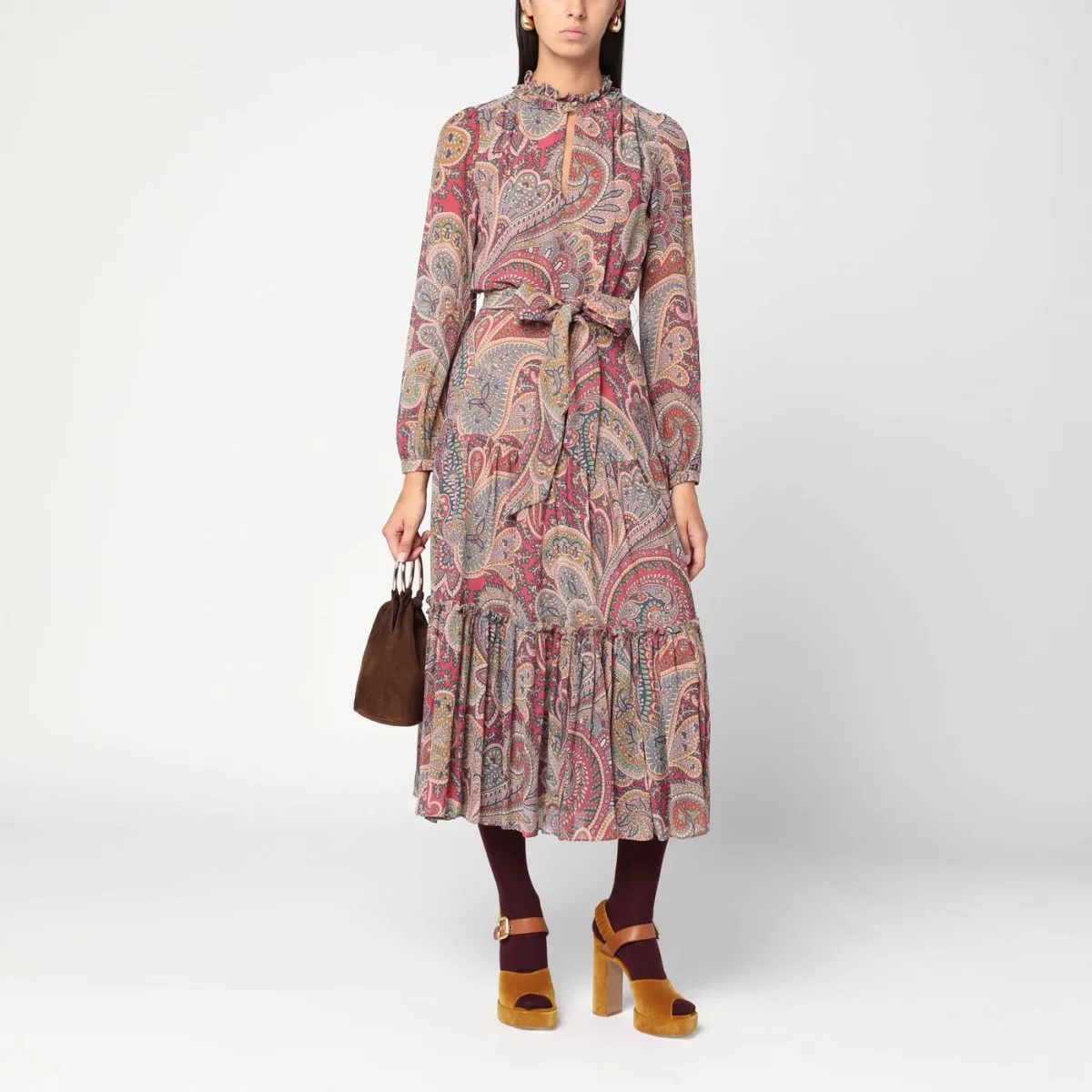 Abito lungo con stampa Paisley – Image 3