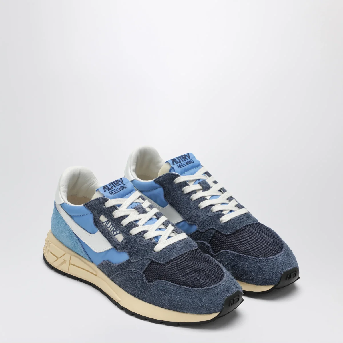 Sneakers Reelwind Low in nylon e suede bluette – Image 3